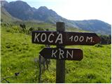 Koča na planini Kuhinja - Planica below Krn